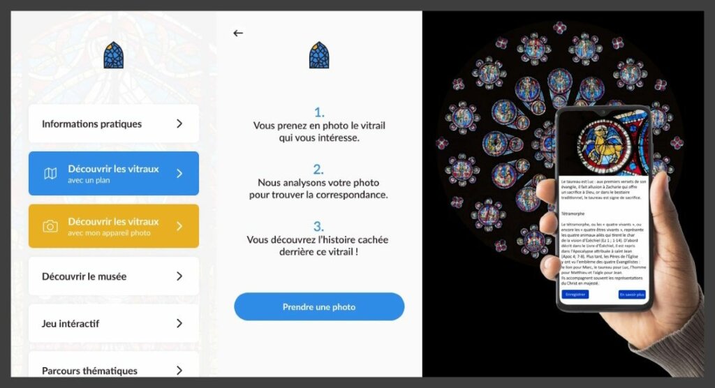 Présentation de l'application d'intelligence artificielle sur les vitraux